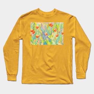 Springtime tulip garden Long Sleeve T-Shirt